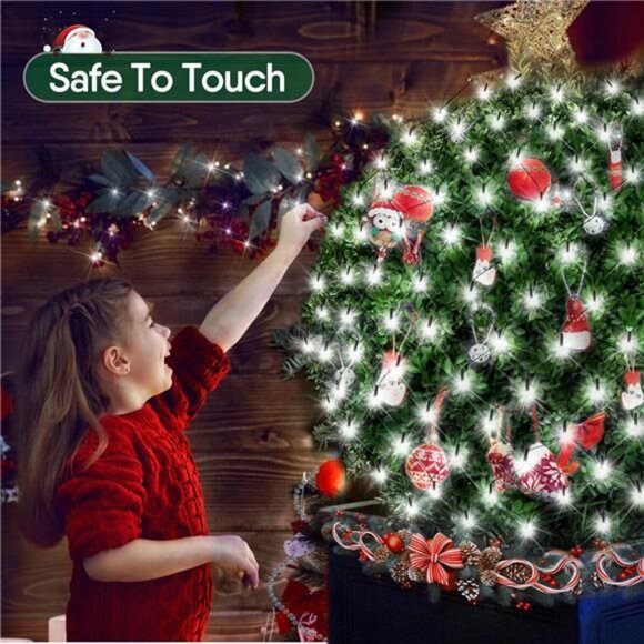 Christmas Net Lights, 280 LED Mesh Lights 9.8FT x 6.6FT 8 Modes Waterproof - Picture 5 of 7